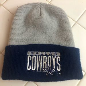 VTG Dallas cowboy blue and white knit beanie